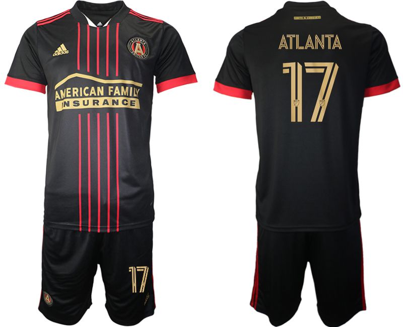 Men 2021-2022 Club Atlanta United FC home black #17 Adidas Soccer Jersey